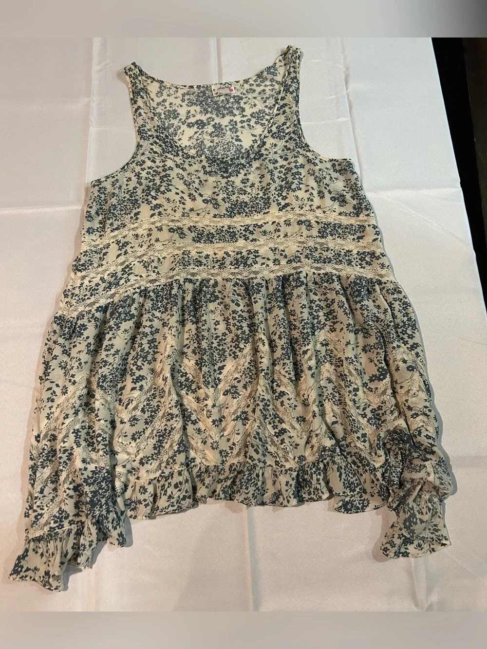 Free People Floral Trapeze Slip-Tunic M